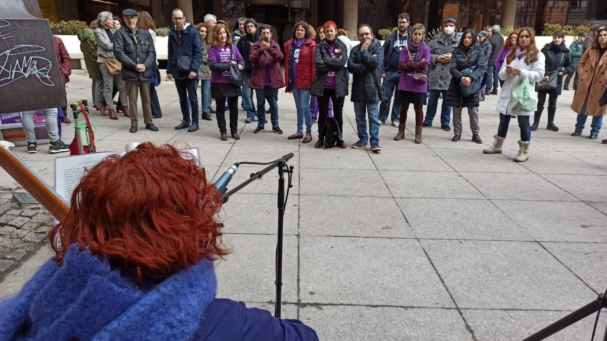 Concentración organizada por CCOO MECD en la Plaza del Rey