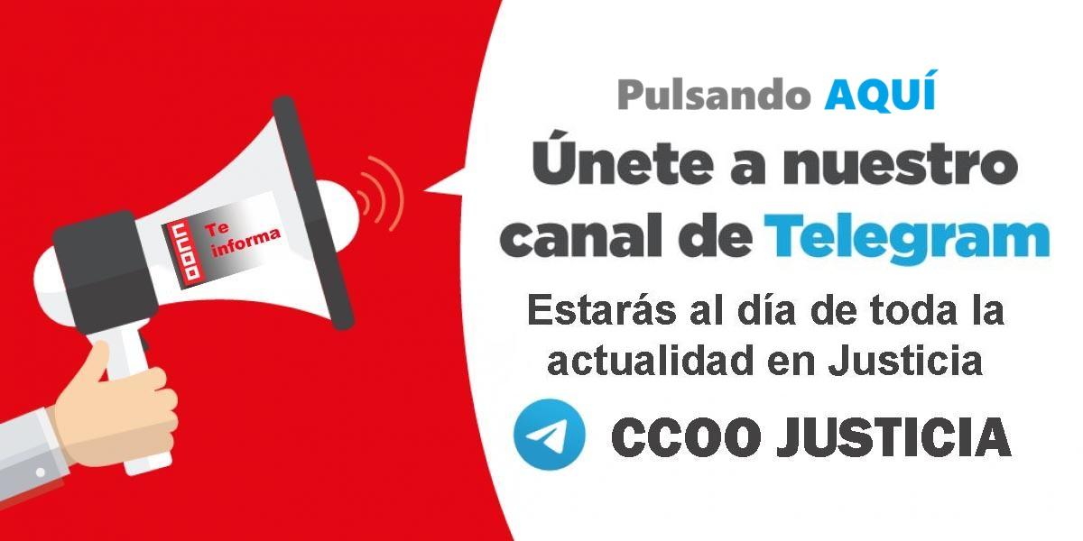 Canal de Telegram de CCOO Justicia