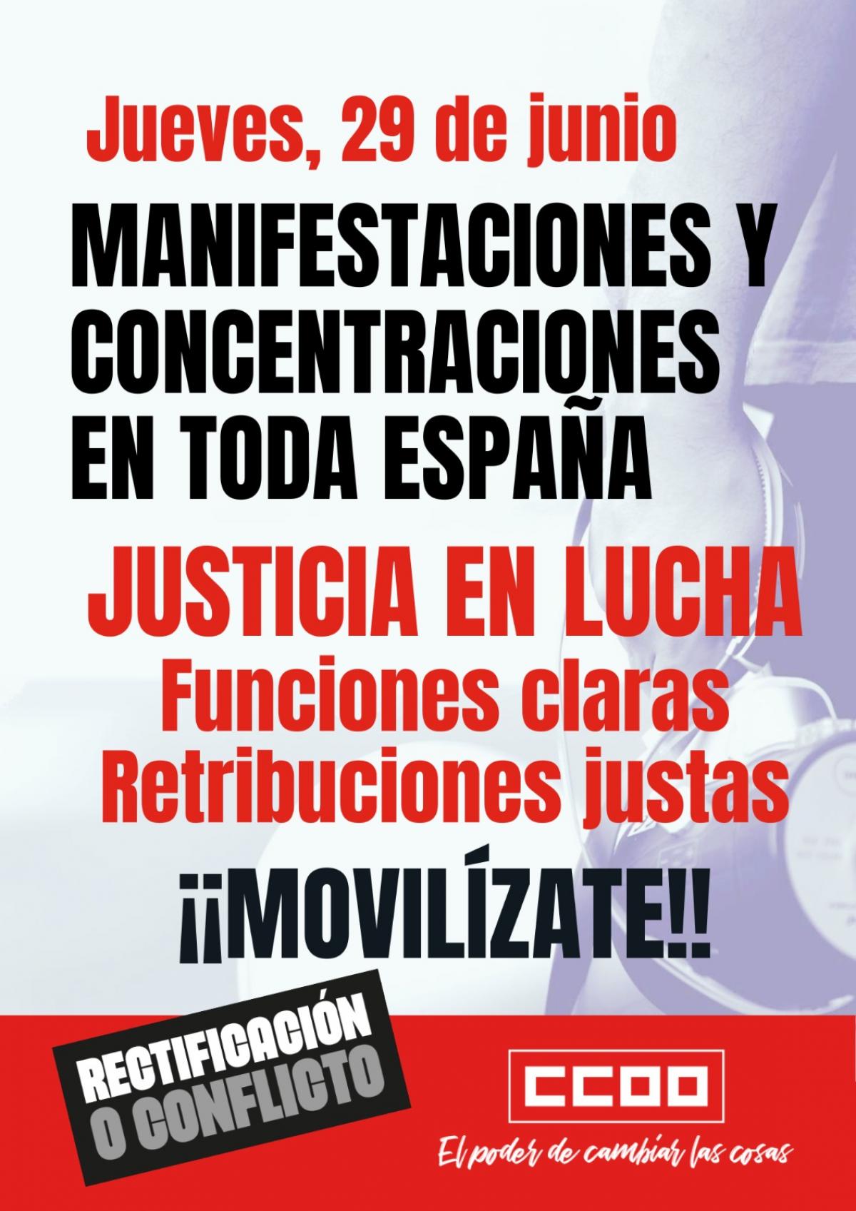 Manifestaciones y concentraciones en toda España 29 junio Justicia