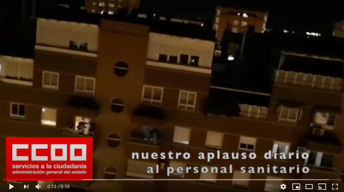 Nuestro aplauso diario en CCOO