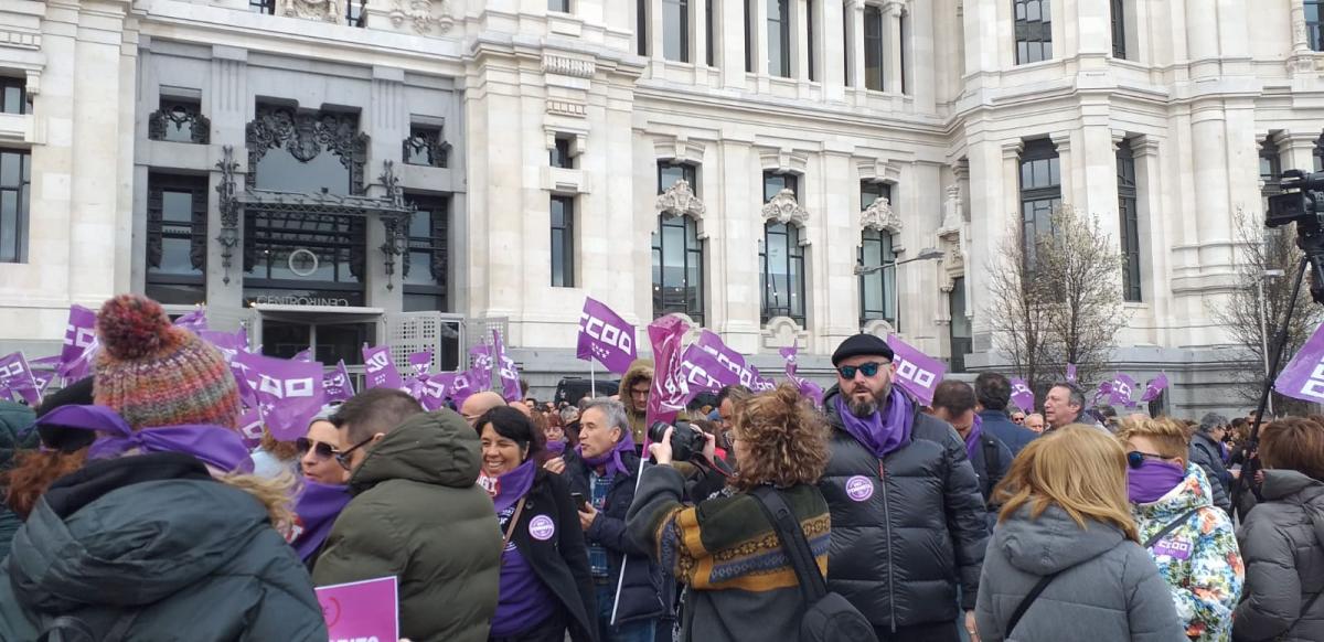 Concentración del 6M en Cibeles, previa a la gran manifestación del domigo