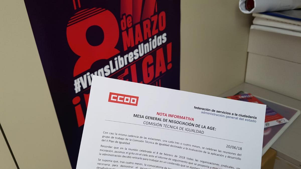 Nota informativa de la Comisión Tecnica de Igualdad