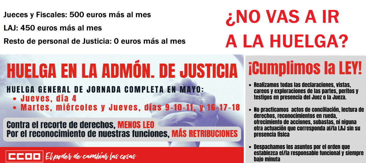 Jornadas huelga Justicia mayo