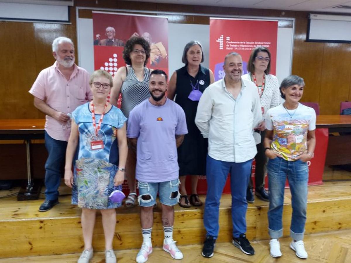 La Comisión Ejecutiva de Trabajo y Migraciones, con su secretaria general Pilar Seoane, ya constituida.