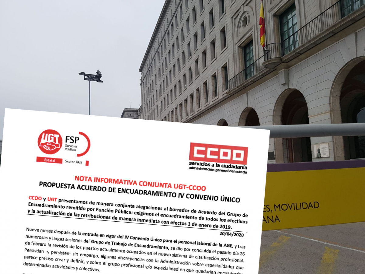 Nota Informativa conjunta de CCOO y UGT