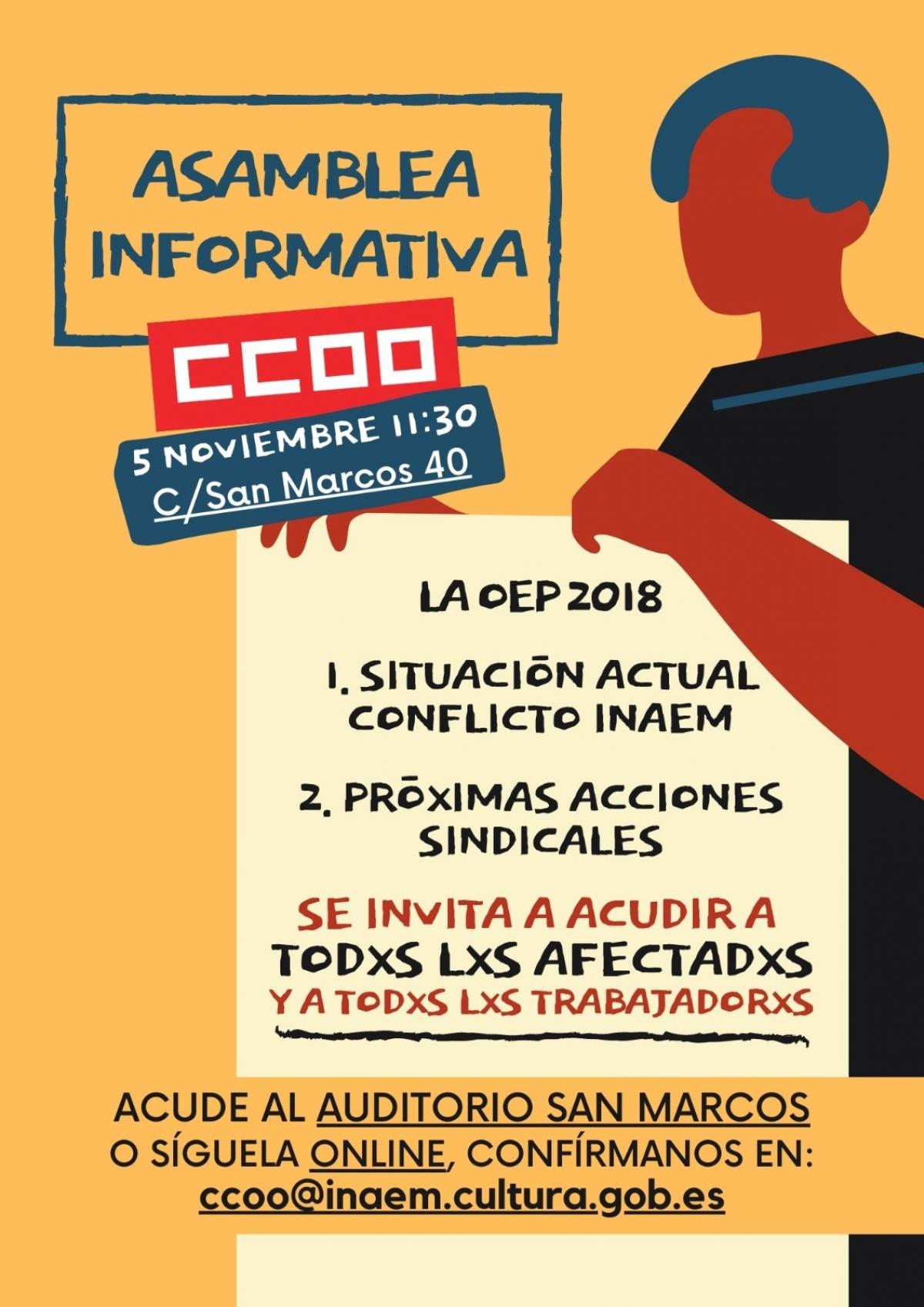 Asamblea de CCOO en San Marcos.