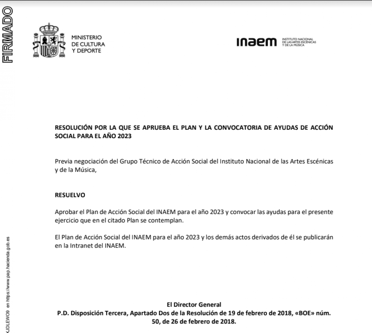Acción Social en el INAEM