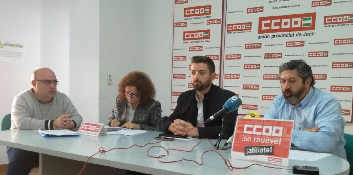 Rueda de prensa en Jaén, sentencia ganada por CCOO contra la Subdelegación de Gobierno