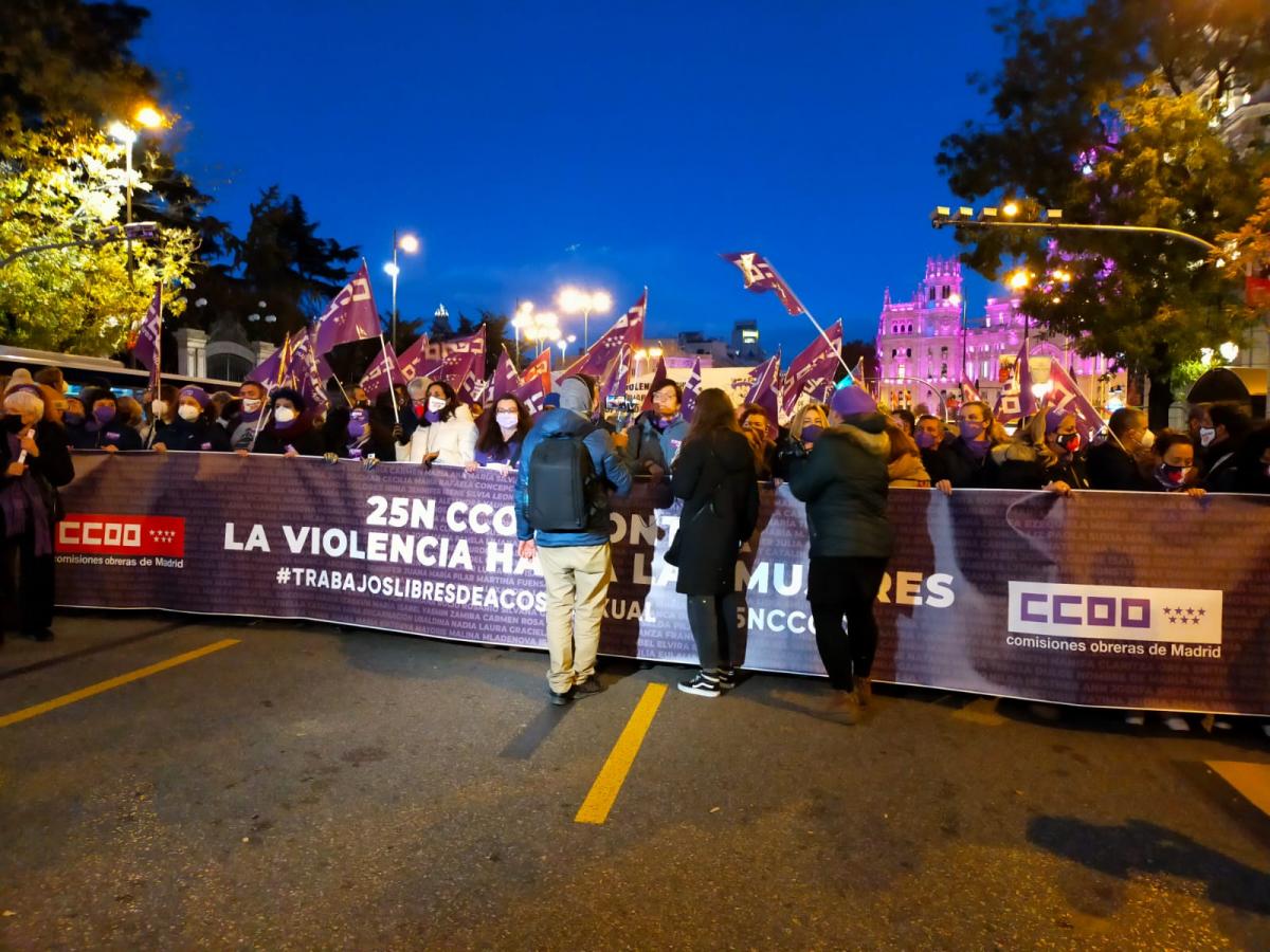 Manifestación en Madrid, 25N Dia por la eliminación de la violencia hacia las mujeres.