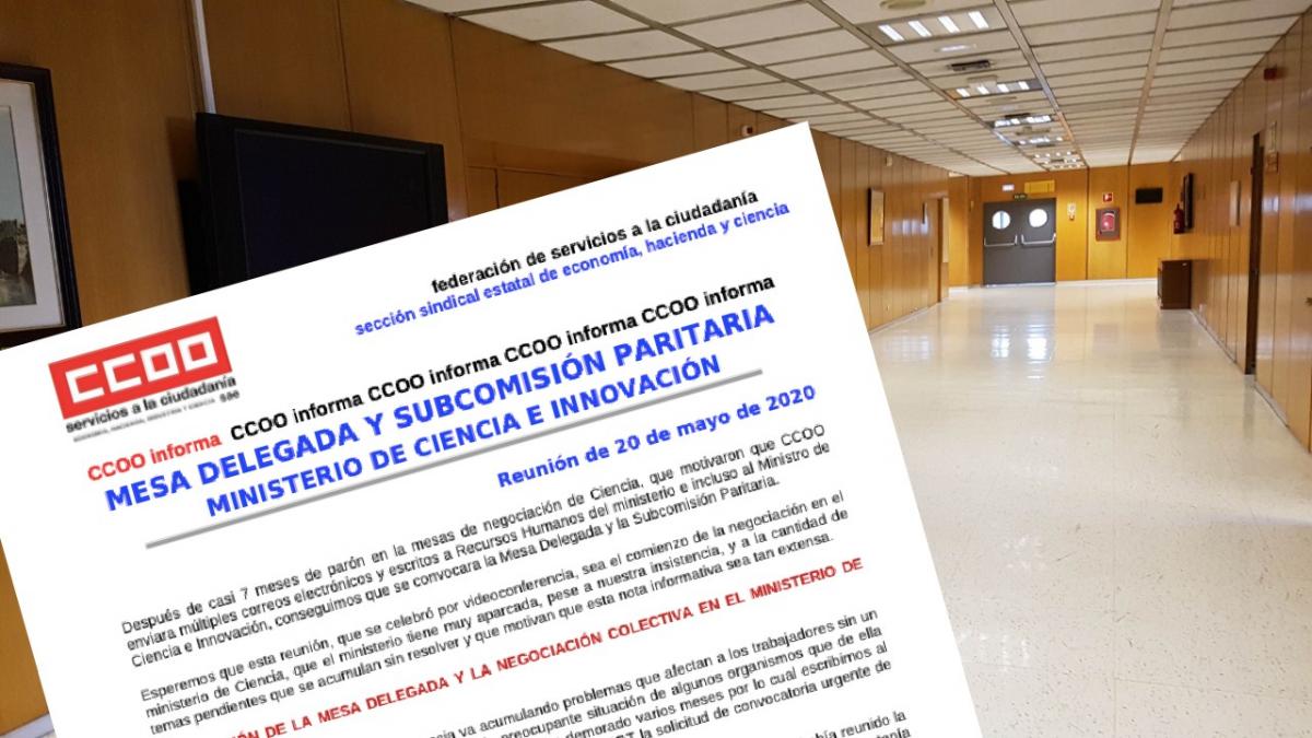 NOTA INFORMATIVA DE CCOO