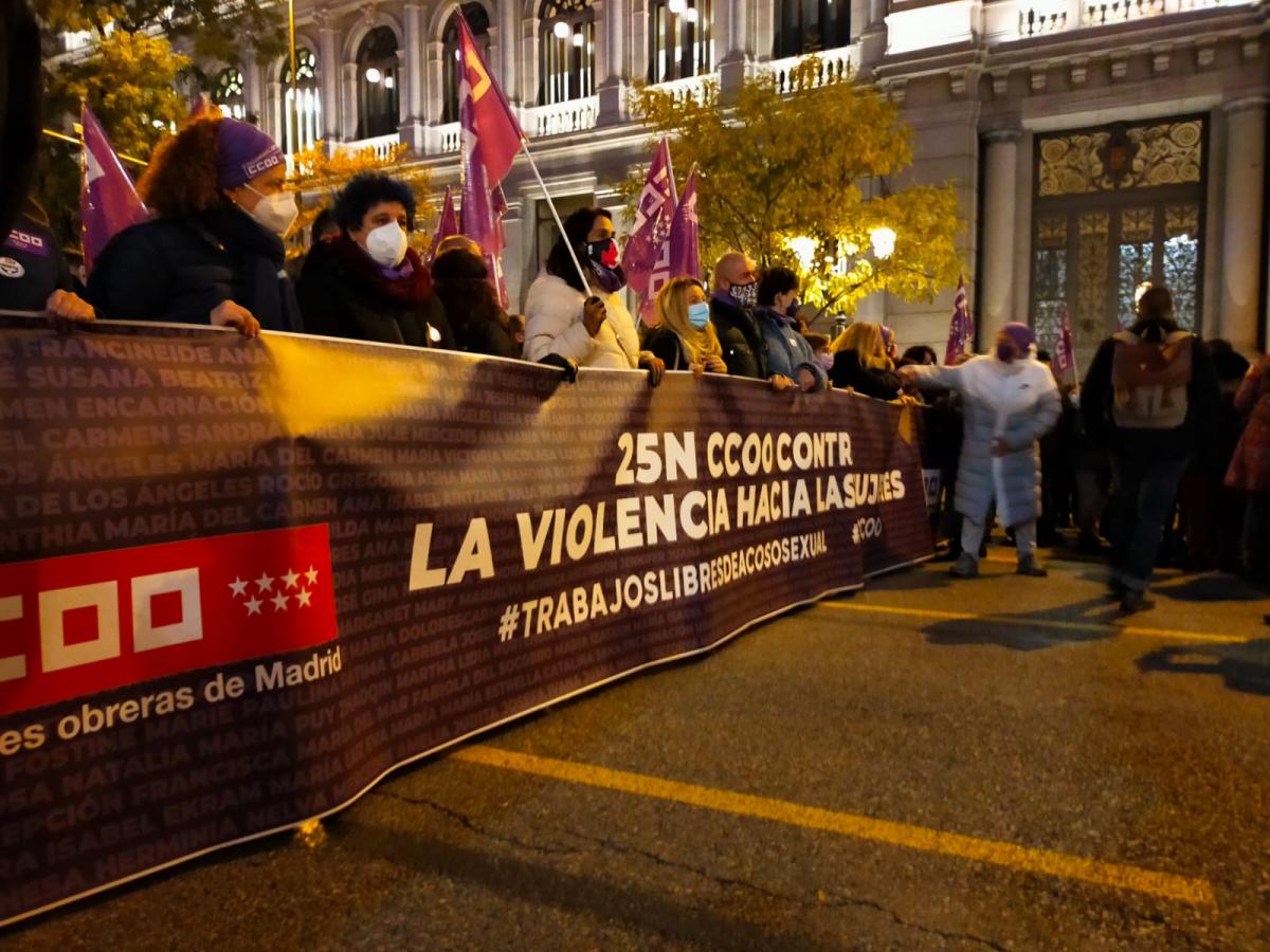 Manifestación en Madrid, 25N Dia por la eliminación de la violencia hacia las mujeres.