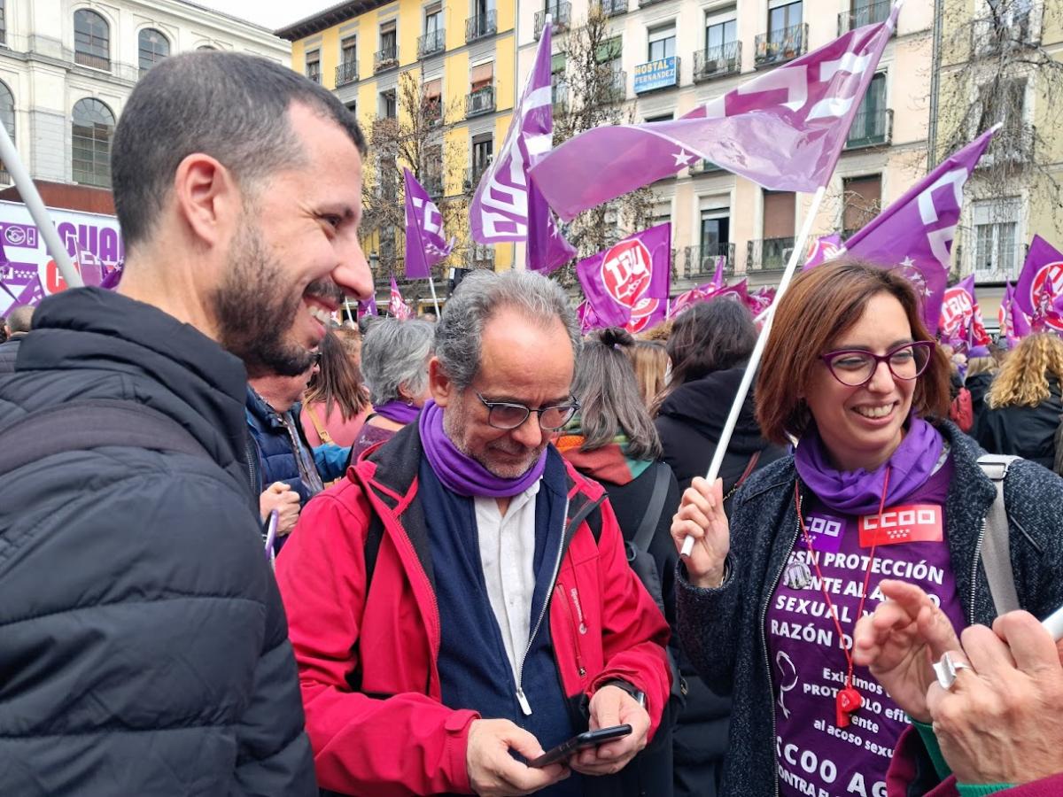 Concentración 8M en la Plaza del museo Reina Sofía de Madrid