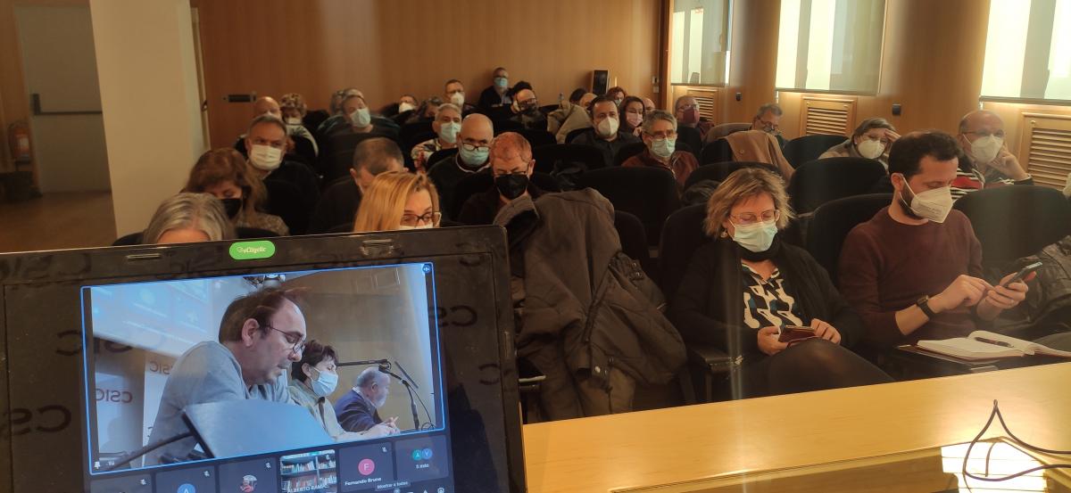 El plenario de SAE FSC-CCOO del día 6 de de abril de 2022.