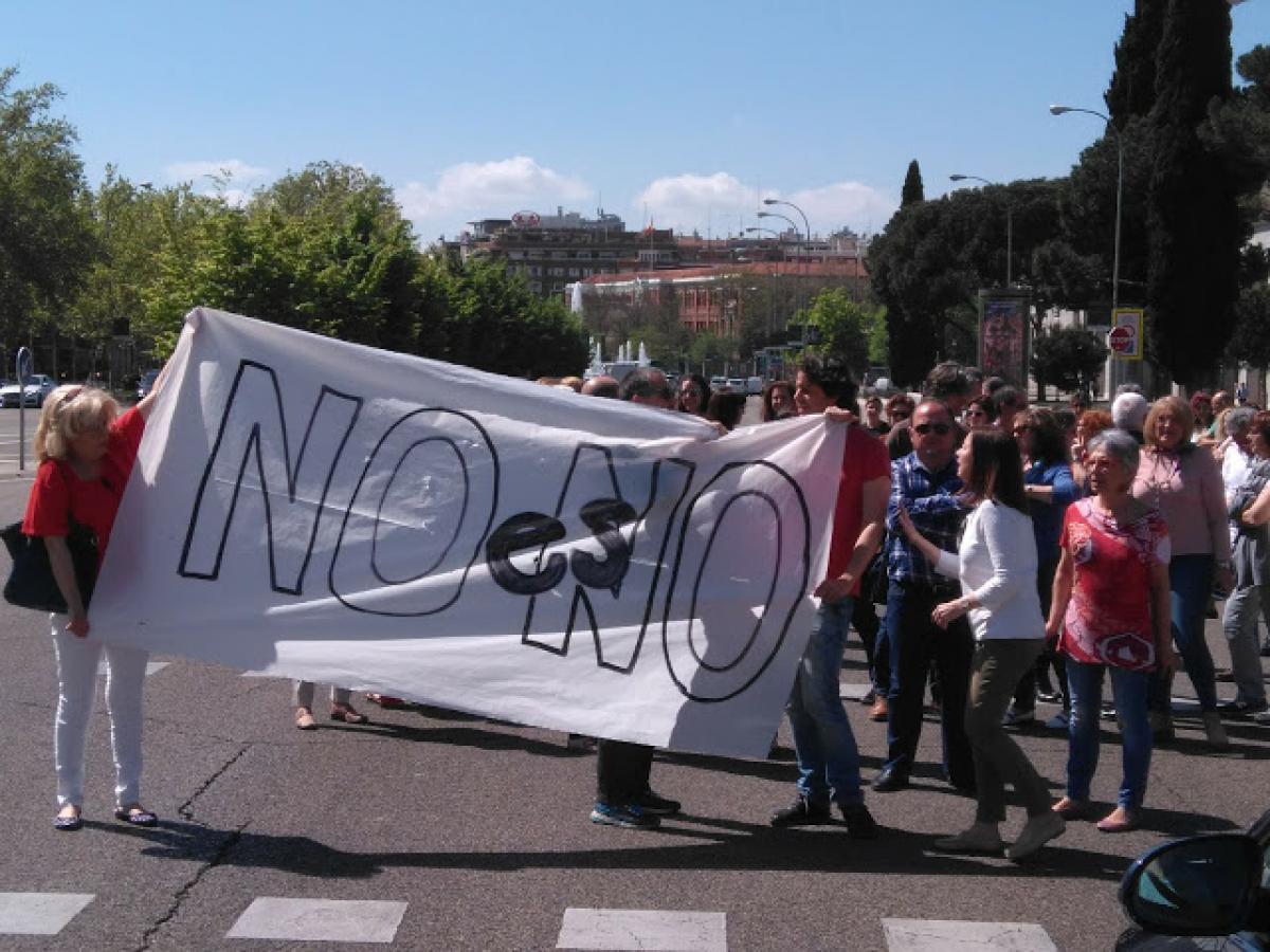 Concentración en Nuevos Ministerios de repulsa a la sentencia del caso "La Manada"