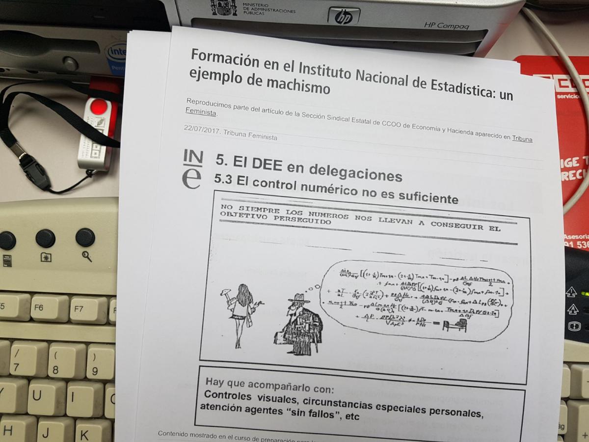 Formación en el INE, un ejemplo de machismo