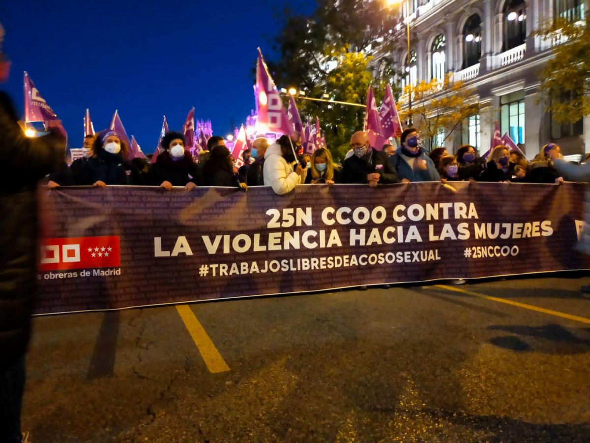 Manifestación en Madrid, 25N Dia por la eliminación de la violencia hacia las mujeres.