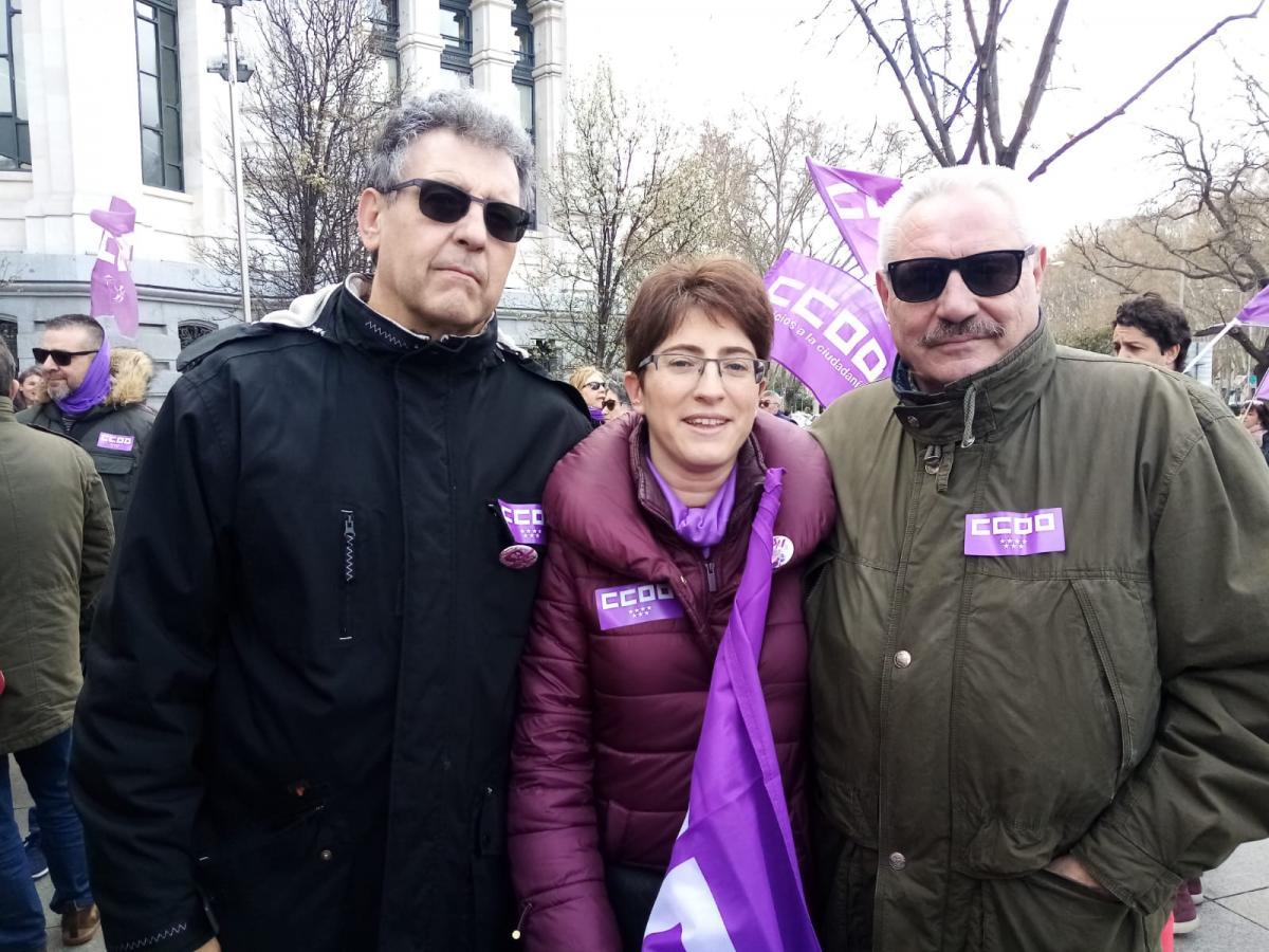 Concentración 6M2020 en Cibeles #FeminismoSindical
