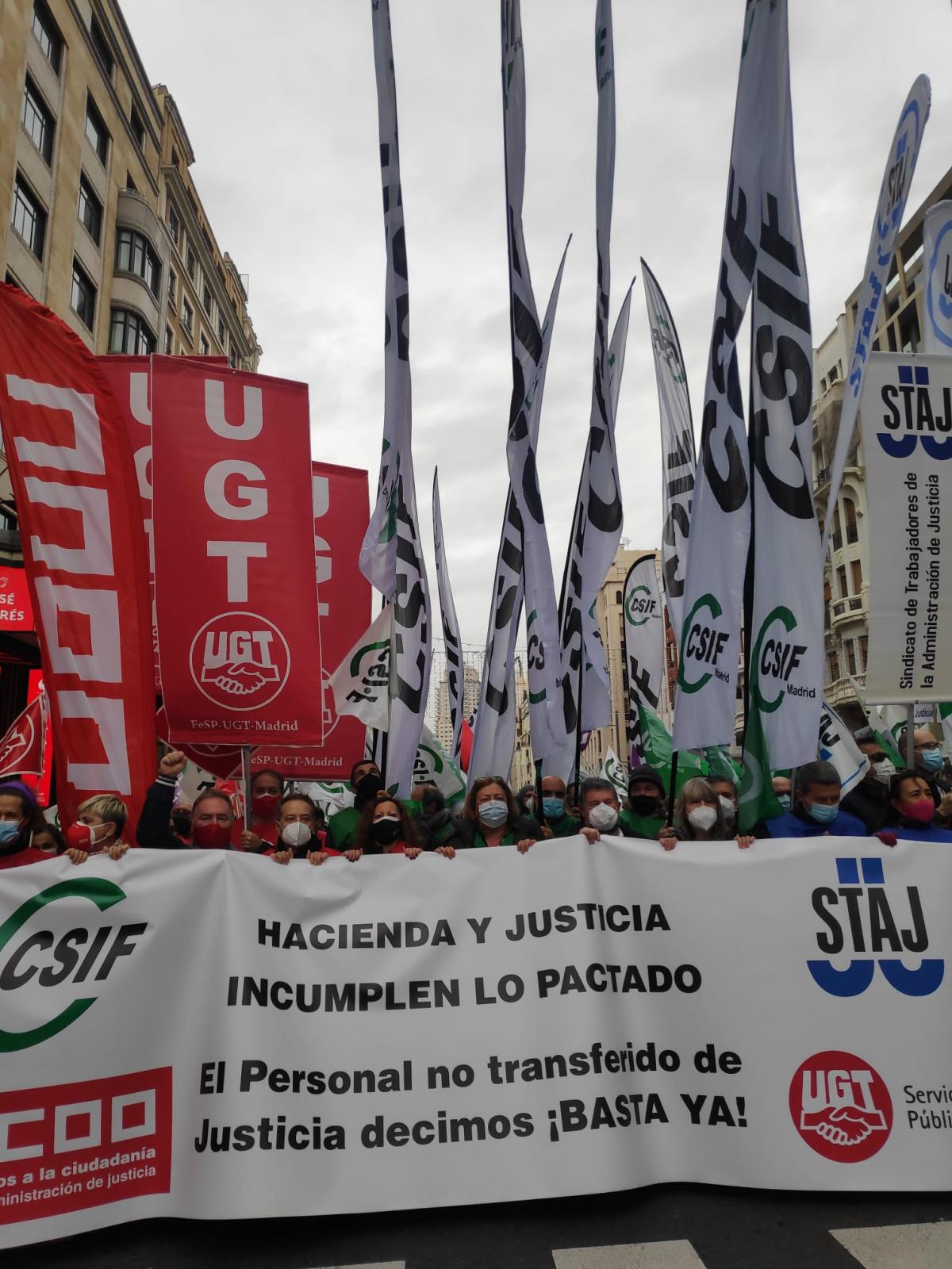 Manifestación 20N del Sector de Justicia por el incumplimiento del acuerdo sobre el incremento del complemento específico del ámbito no transferido