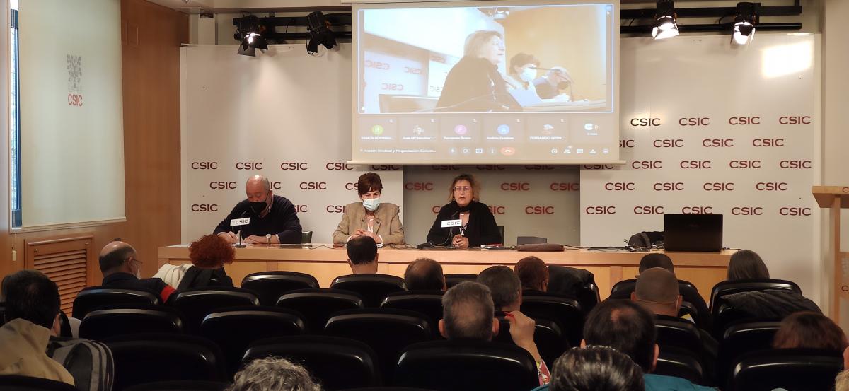 El plenario de SAE FSC-CCOO del día 6 de de abril de 2022.