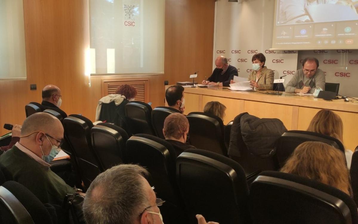 El plenario de SAE FSC-CCOO del día 6 de de abril de 2022.